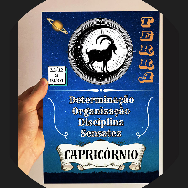 Quadro Decorativo sem moldura - Capricórnio