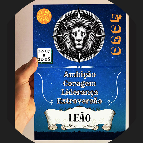 Quadro Decorativo sem moldura - Leão
